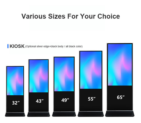 Dikey Self Servis Akıllı Dokunmatik Ekran Kiosk 55 İnç 4K