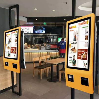 Fast Food 21.5 &quot;24&quot; 27 &quot;32&quot; 42 &quot;inç Dokunmatik Ekran Kendi Kendine Ödeme Makinesi Restoranlar İçin Self Servis Ödeme Sipariş Kiosku