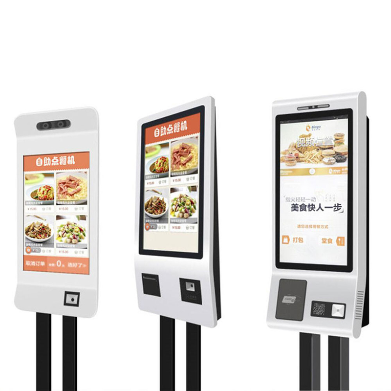 Fast Food 21.5 &quot;24&quot; 27 &quot;32&quot; 42 &quot;inç Dokunmatik Ekran Kendi Kendine Ödeme Makinesi Restoranlar İçin Self Servis Ödeme Sipariş Kiosku